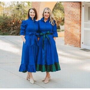 LAKE LADY Carol Maxi Dress Sz XL with Reversible Hem Holiday Derby Party Formal